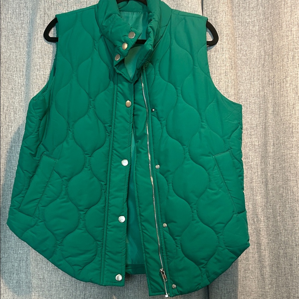 Amazon Green Quilted Vest